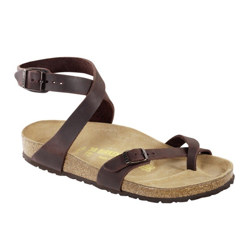 Birkenstock Yara Sandals Natural Leather Regular or Narrow Brown ...