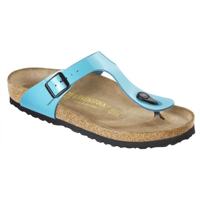birkenstock gizeh patent blue