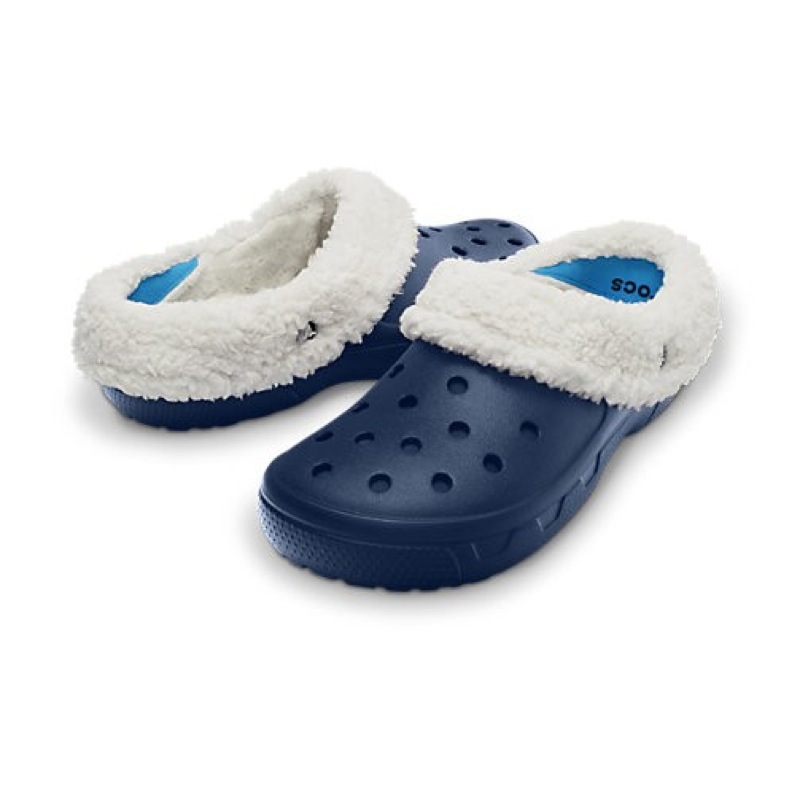 black and blue crocs