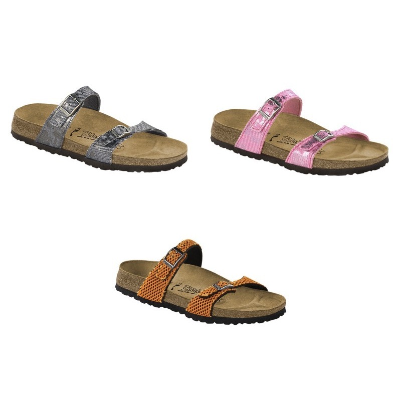 Details about Birki by Birkenstock Tahiti sandals narrow - silver pink ...
