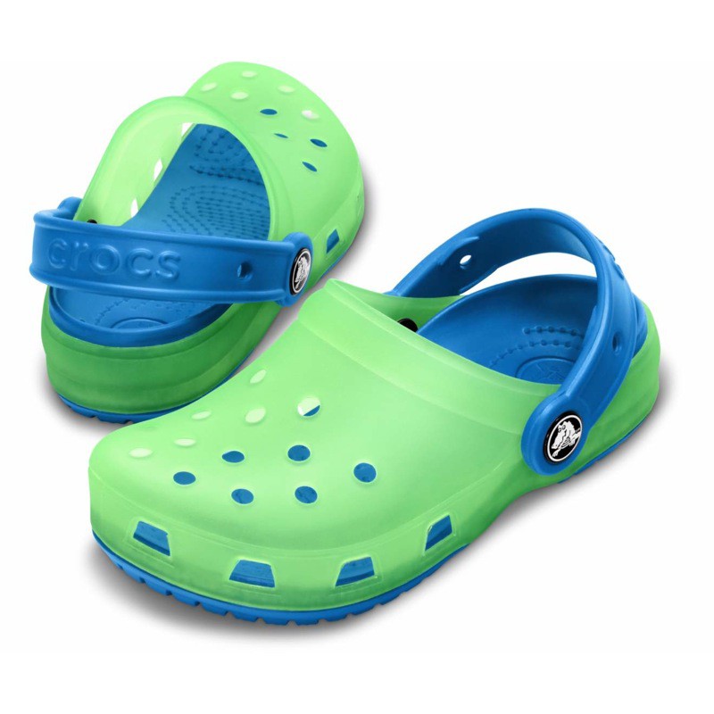 blue purple crocs